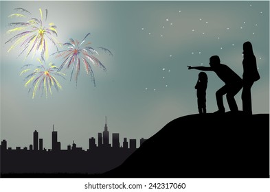 Family silhouettes