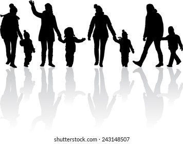 Family silhouettes