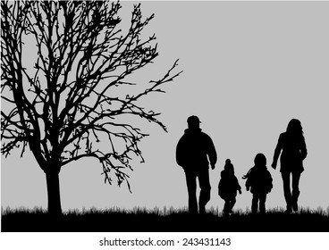Family silhouettes