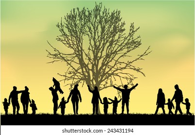 Family silhouettes