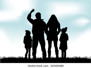 Family silhouettes