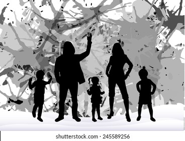 Family silhouettes