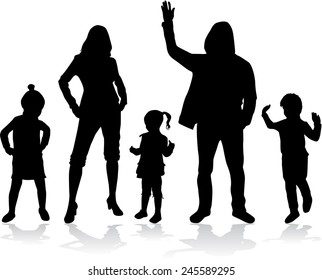 Family silhouettes