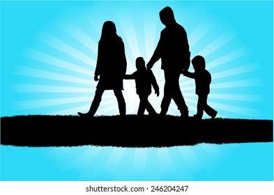 Family silhouettes