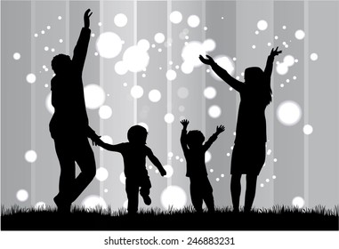 Family silhouettes