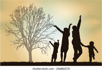 Family silhouettes