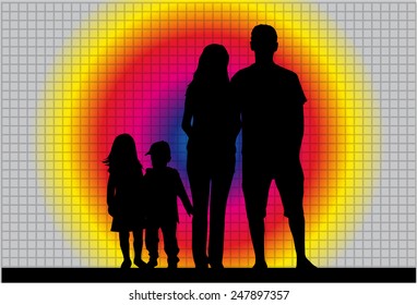 Family silhouettes