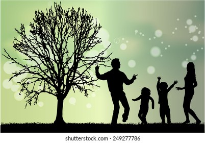 Family silhouettes
