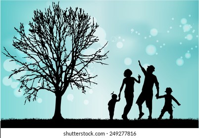 Family silhouettes