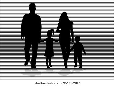 Family silhouettes