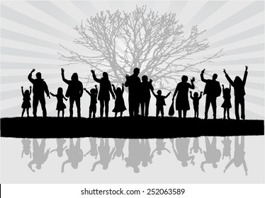 Family silhouettes