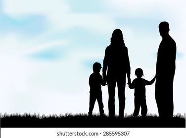 Family silhouettes.