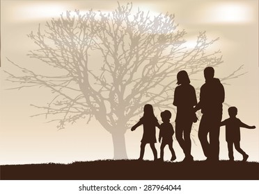 Family silhouettes.