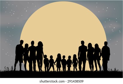 Family silhouettes.