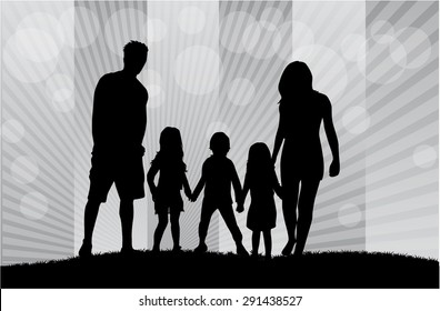 Family silhouettes.