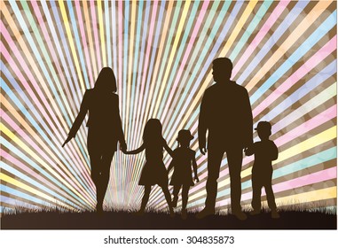 Family silhouettes