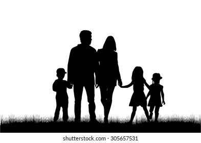 60,042 Family walking silhouette Images, Stock Photos & Vectors ...