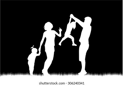 Family silhouettes