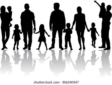 Family silhouettes