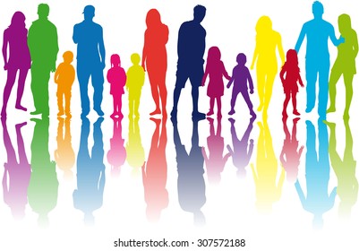 Family silhouettes