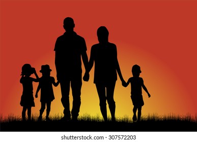 Family silhouettes