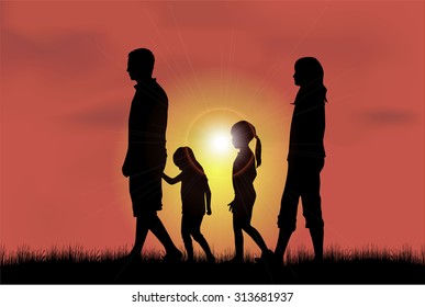 Family silhouettes.