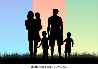 Family silhouettes.