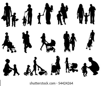 Family silhouettes