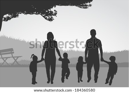 Family silhouettes