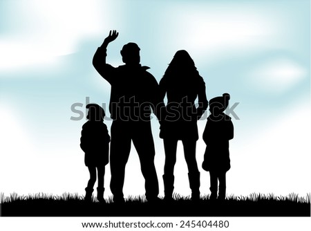 Family silhouettes