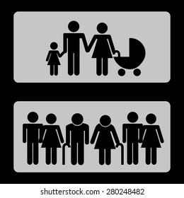 family silhouettes design, vector illustration eps10 graphic 