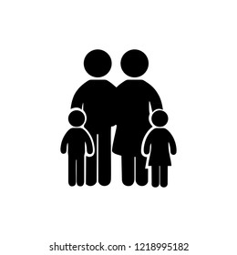 family simple icon on the white background