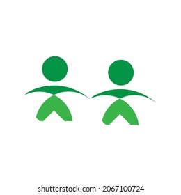 Icono de vector simple de familia. Concepto simple redondo aislado en fondo blanco