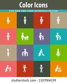 Family simply icons for web and user interfaces