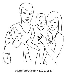 Family - Sketch Drawing.