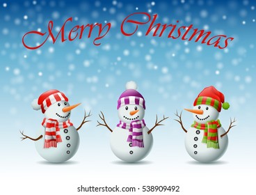 family of snowman christmas