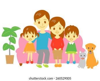 Family, sofa couch