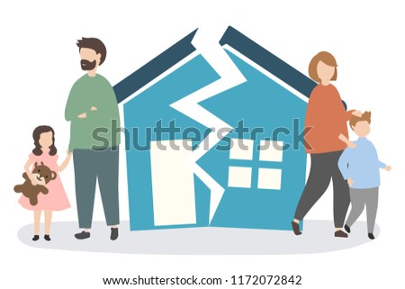 Family splitting up and getting a divorce