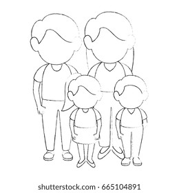 family stand up