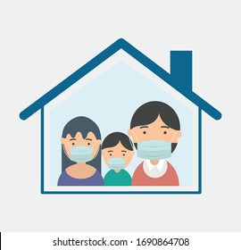 family stay at home concept