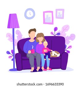 Family Stay at Home, Stay Safe. Working home. People keeping Distance for Decrease Infection Risk For Prevent Virus Covid-19. Stay Home on Quarantine During the Coronavirus Epidemic