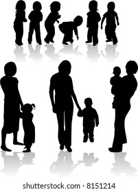 Family subject Silhouettes