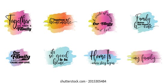 Family sublimation quote bundle. Sublimation quotes. Modern sublimation quote for t-shirt, mug, etc. simple design editable. Design template vector