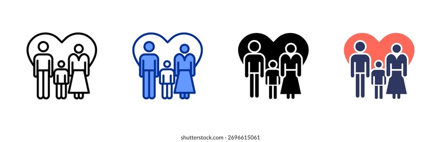 Family Support icon sheet multiple style collection