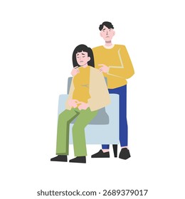 Family Support Vector Illustration Which can easily edit or modify
