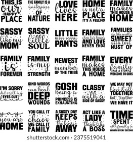 Family "svg" design bundle and eps file