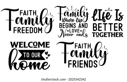 Family SVG Quotes Bundle design