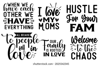 Family SVG Quotes Bundle design