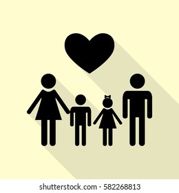 Family Symbol Heart Husband Wife Kept Stock Vector (Royalty Free) 582268474