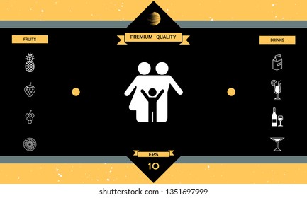 Family symbol icon. Graphic elements for your design